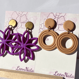 "Lily" in purple pearl & "Grace" in ecru - LeonNata