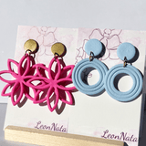 "Lily" in hot pink & "Grace" in blue sky - LeonNata