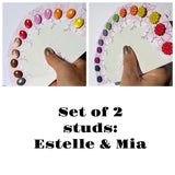 Build Your Set: Estelle & Mia Studs (24 colour choices) - LeonNata