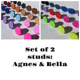Build Your Set: Agnes & Bella Studs (25 colour choices) - LeonNata
