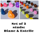 Build Your Set: Diane & Estelle & Mia Studs (24 colour choices) - LeonNata