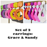 Build Your Set: Grace & Sandy Dangling earrings (24 colour choices) - LeonNata